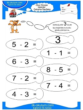 Çocuklar İçin toplam işlemi yaprak testleri 